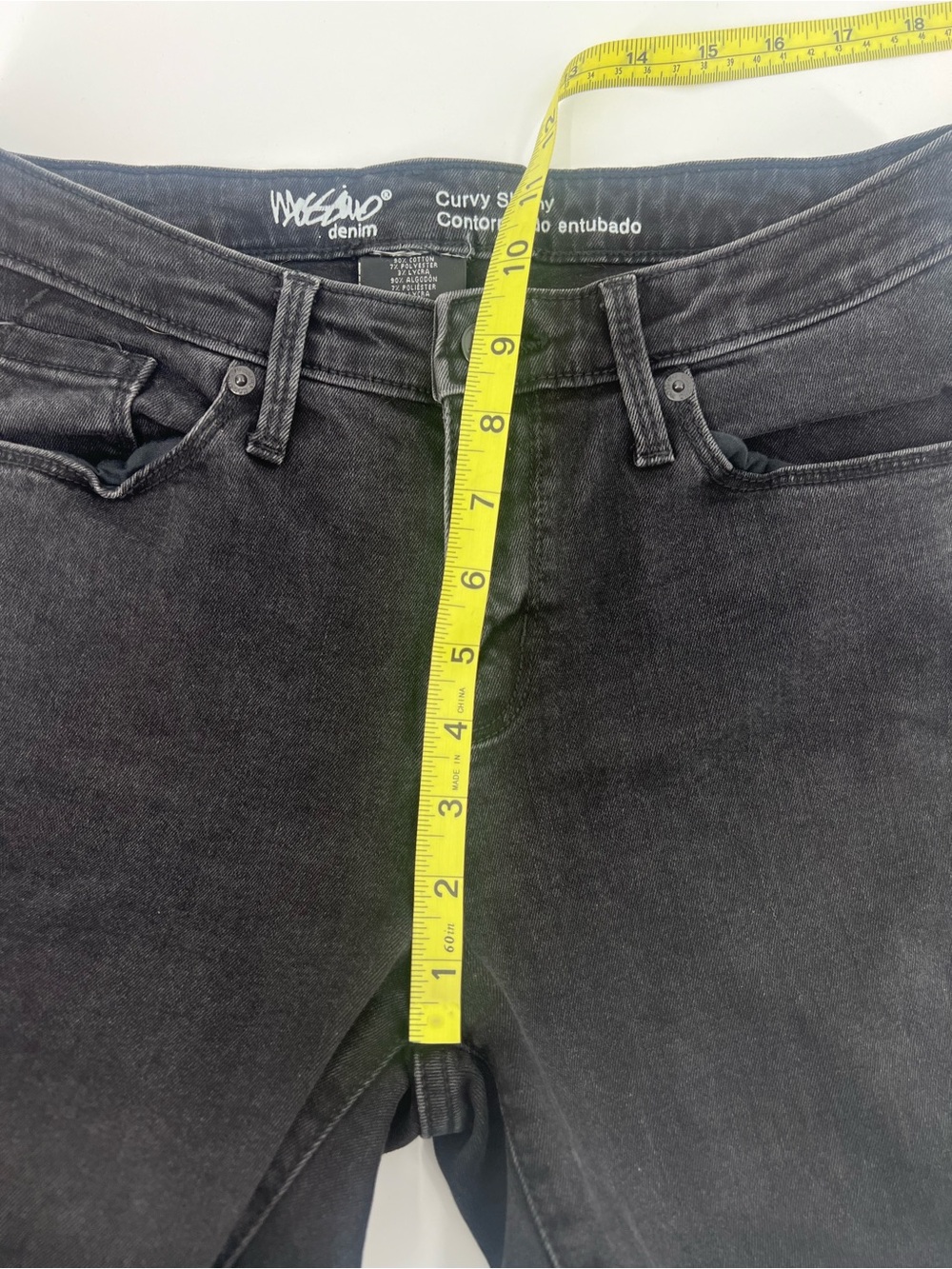 Mossimo Black Curvy Skinny Jeans High Rise Slim Fit 6 or 28 L Long - Picture 9 of 10